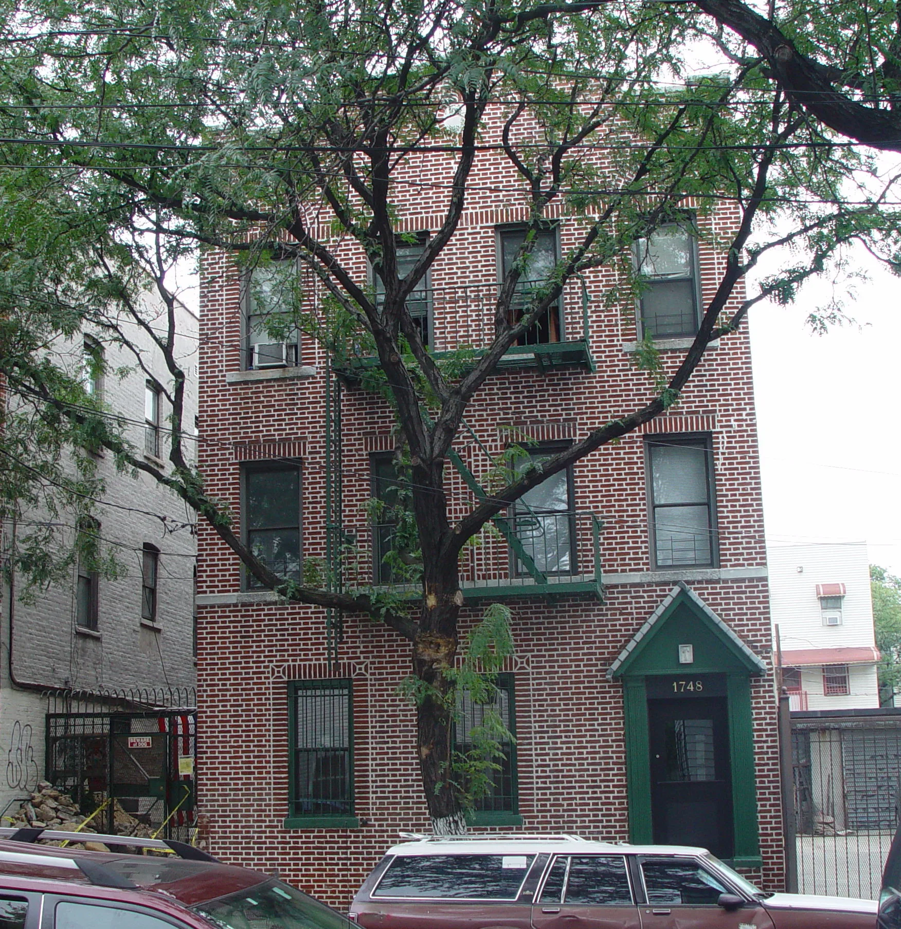 Apartment building at 1748 Monroe Avenue in the Bronx, NY