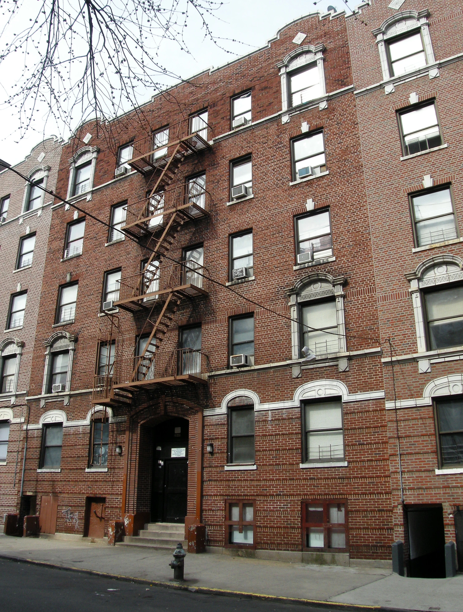 Exterior of the apartment building at 2849 Webb Avenue in the Bronx